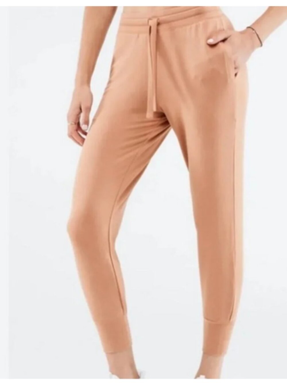 Fabletics Luxe Terry Jogger peach/salmon soft sweatpants size L